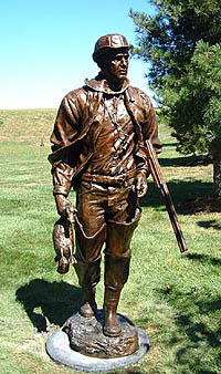Hunter, a bronze sculpture by James Peniston