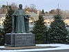 Gregor Mendel, a 1998 bronze sculpture by James Peniston. Villanova University near Philadelphia, Pennsylvania