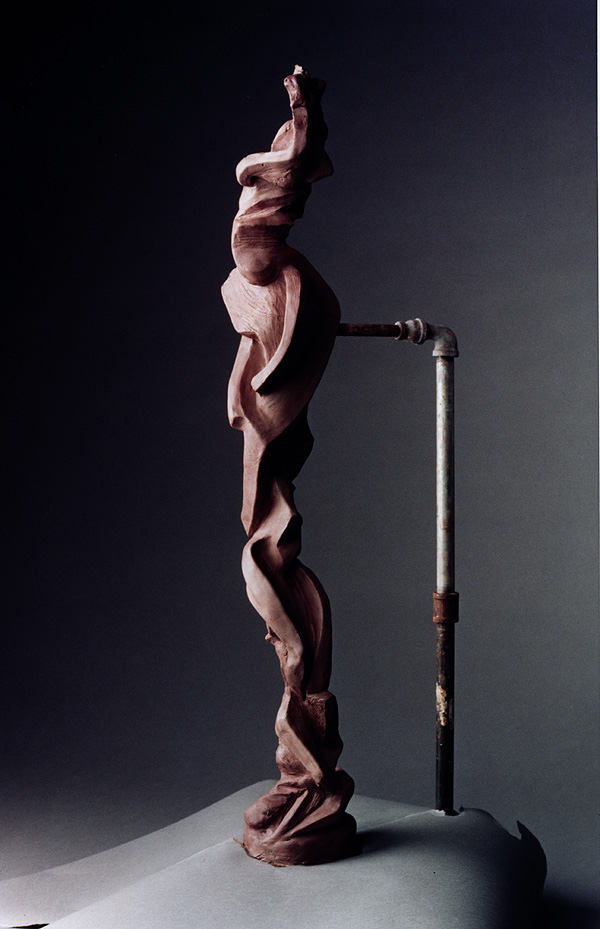 Motivic, a 2001 bronze sculpture by James Peniston. Artist's collection, Philadelphia, Pennsylvania