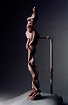 Motivic, a 2001 clay sculpture by James Peniston. Artist's collection, Philadelphia, Pennsylvania