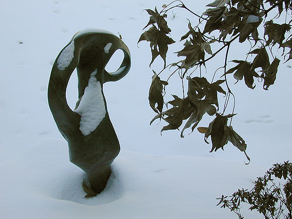 Water, a 1998 bronze sculpture by James Peniston. Private collection, St. Louis, Missouri